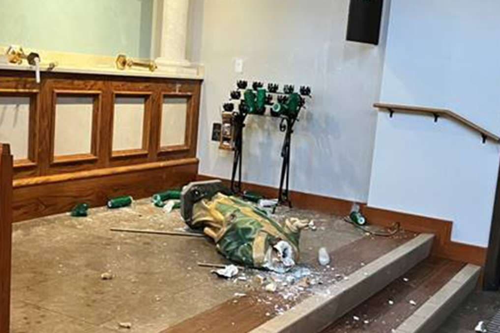 Man who vandalized Wichita Catholic church gets nearly 3 years in prison