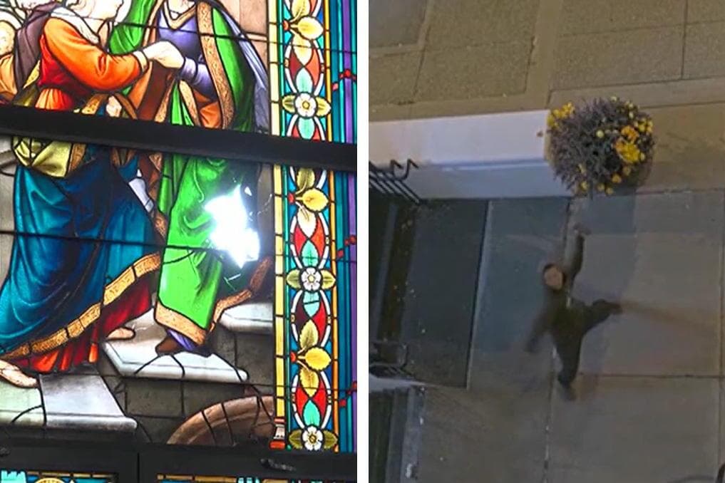 Search underway for vandal who destroyed windows of Anchorage cathedral