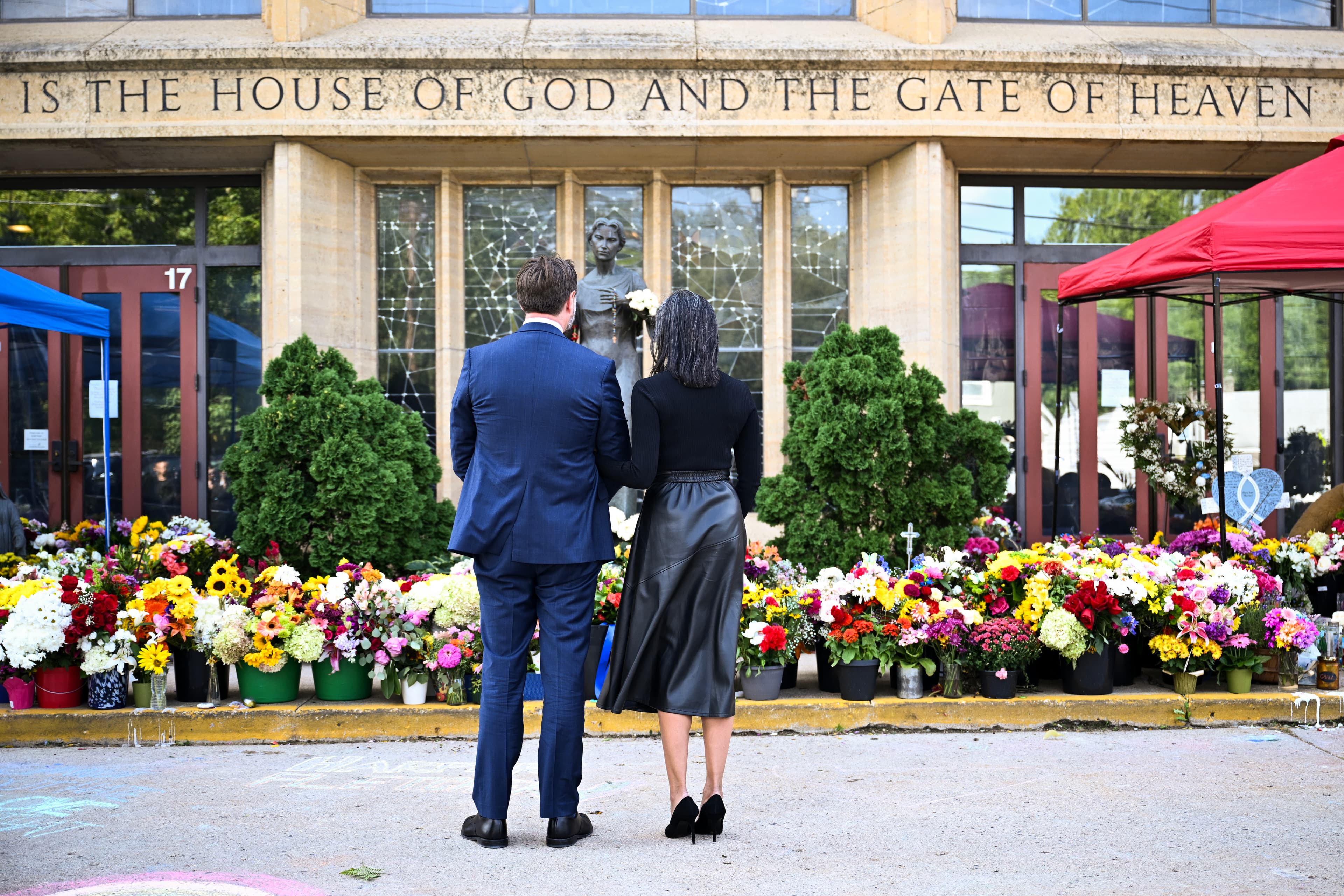 VP Vance pays respects at Annunciation Catholic Church, issues prayer request