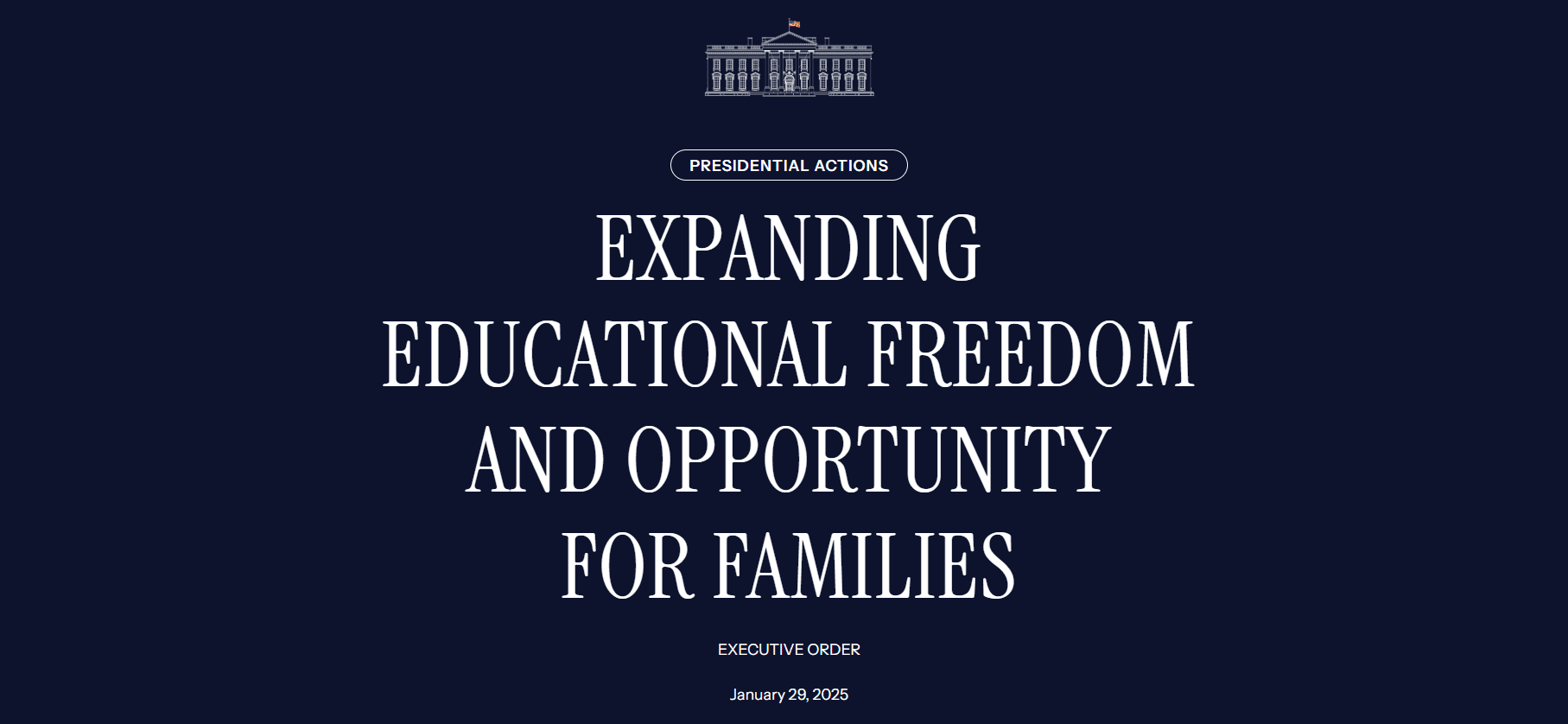 Trump expands education freedom with new executive order, pledging support for school choice