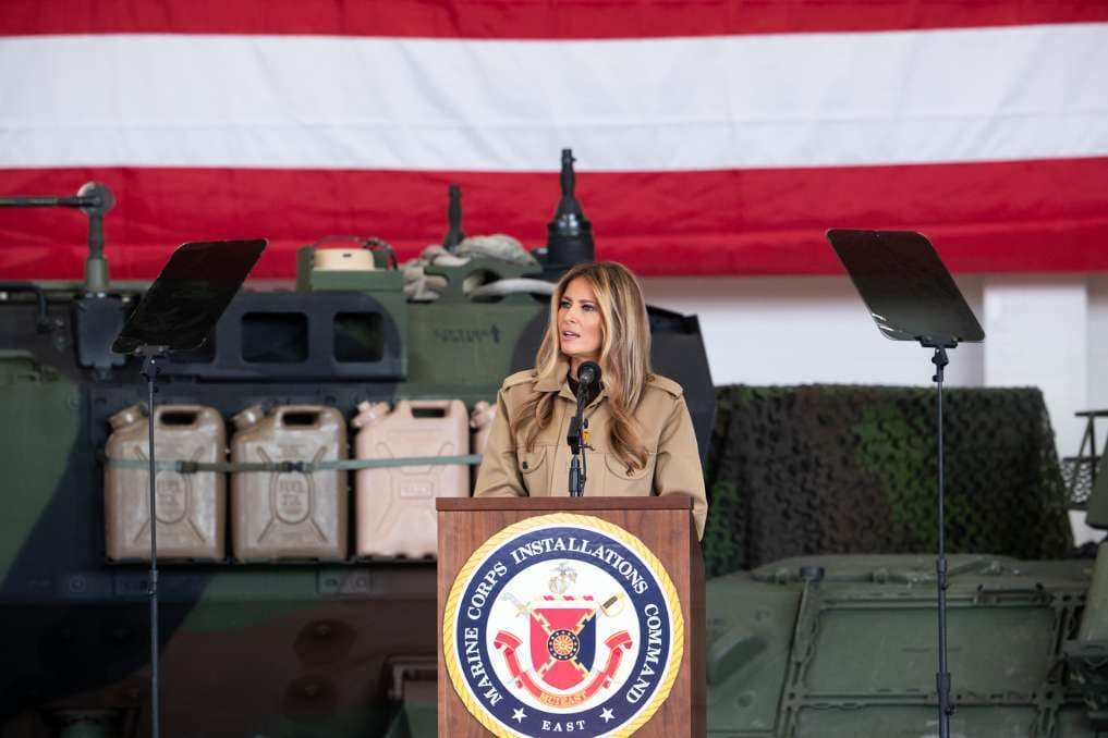 First, second ladies team up to make Christmas care packages for troops