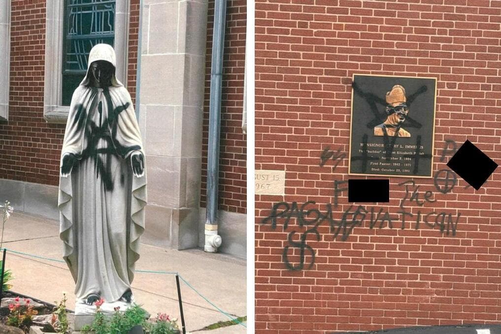 Pittsburgh diocese releases photos of church vandalism to assist FBI investigation