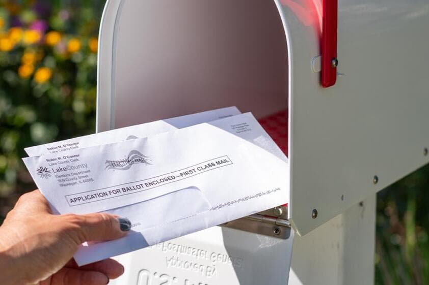 Trump vows to lead push to eliminate mail-in ballots, voting machines