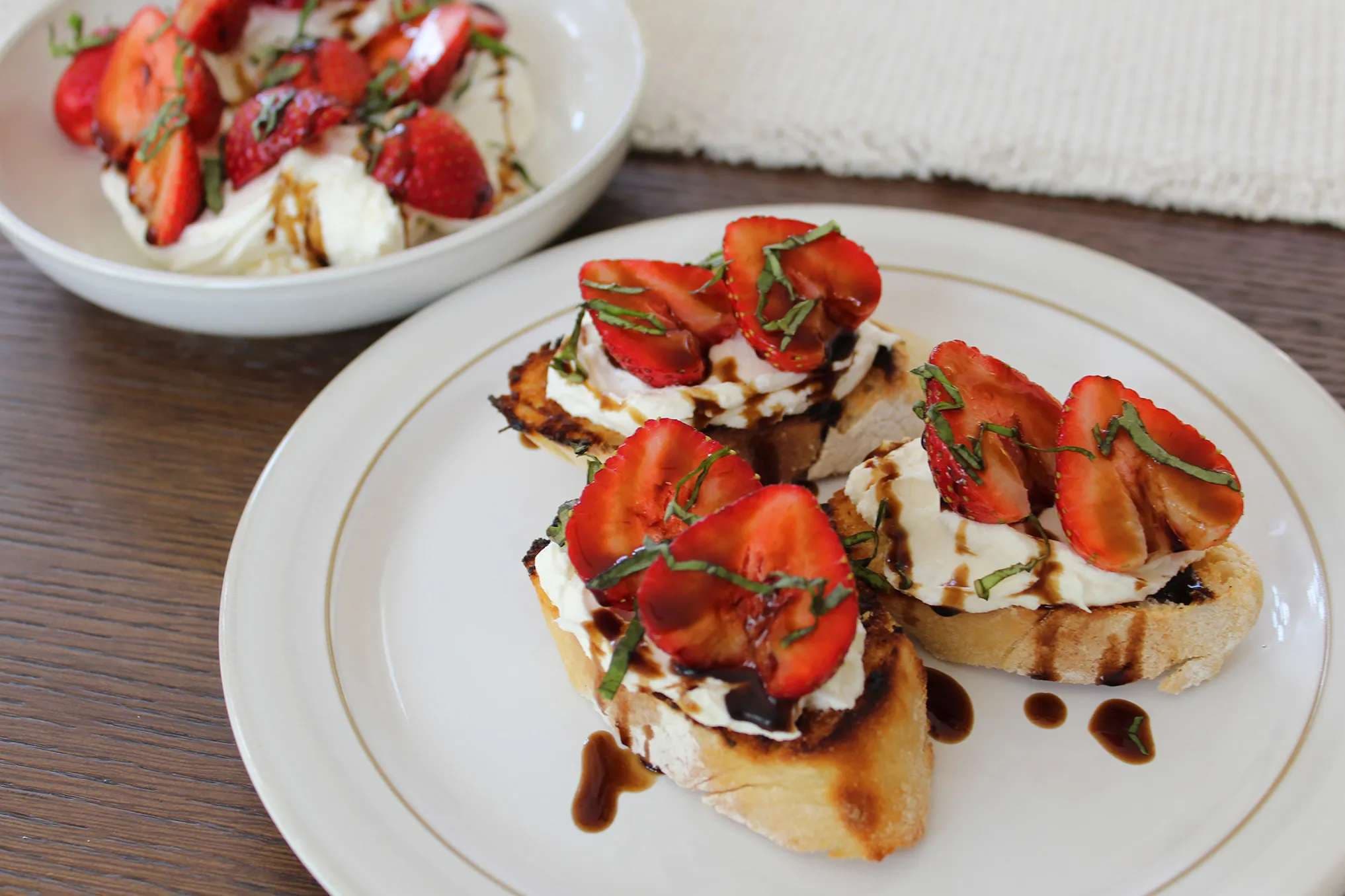 Sacred Heart Strawberry Goat Cheese Crostinis